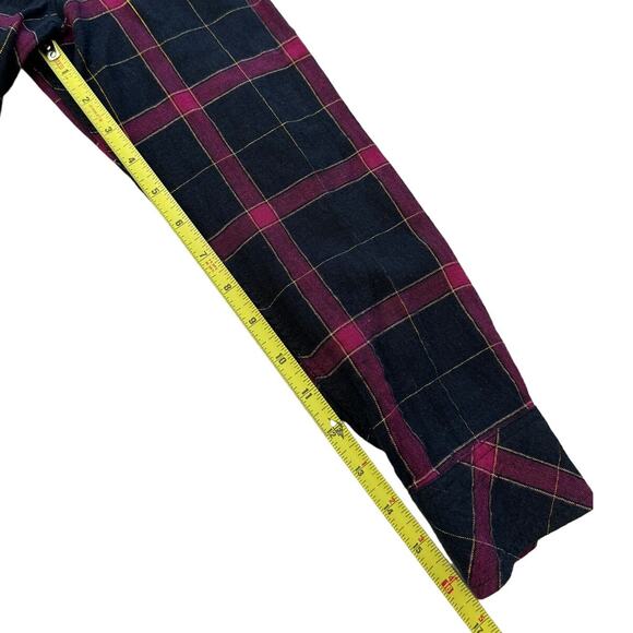 Rails Redding Frayed Plaid Button-Down Shirt, Black/Gold Metallic, Size MEDIUM - Picture 5 of 8